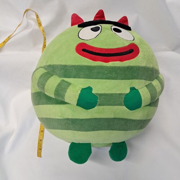 TY Yo Gabba Gabba Beanie BALLZ Ball BROBEE Green Figure Plush Doll Jumbo 14" - Picture 4 of 7